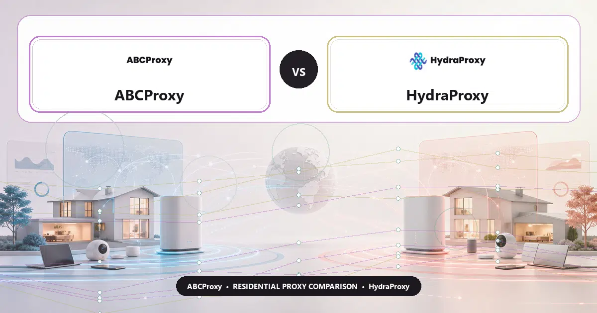 ABCProxy versus HydraProxy residential proxy comparison