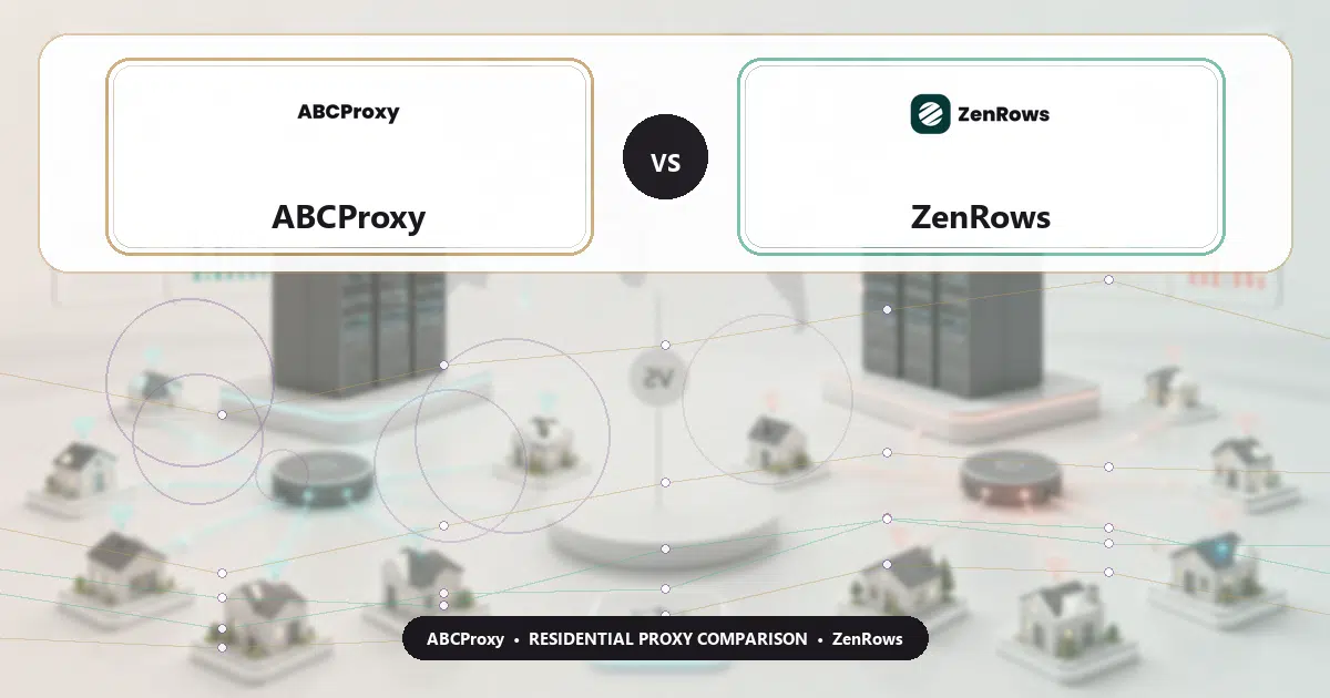 ABCProxy versus ZenRows residential proxy comparison