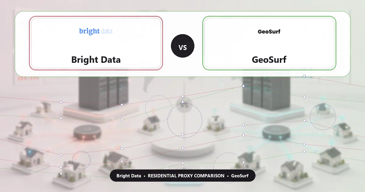 Bright Data versus GeoSurf residential proxy comparison