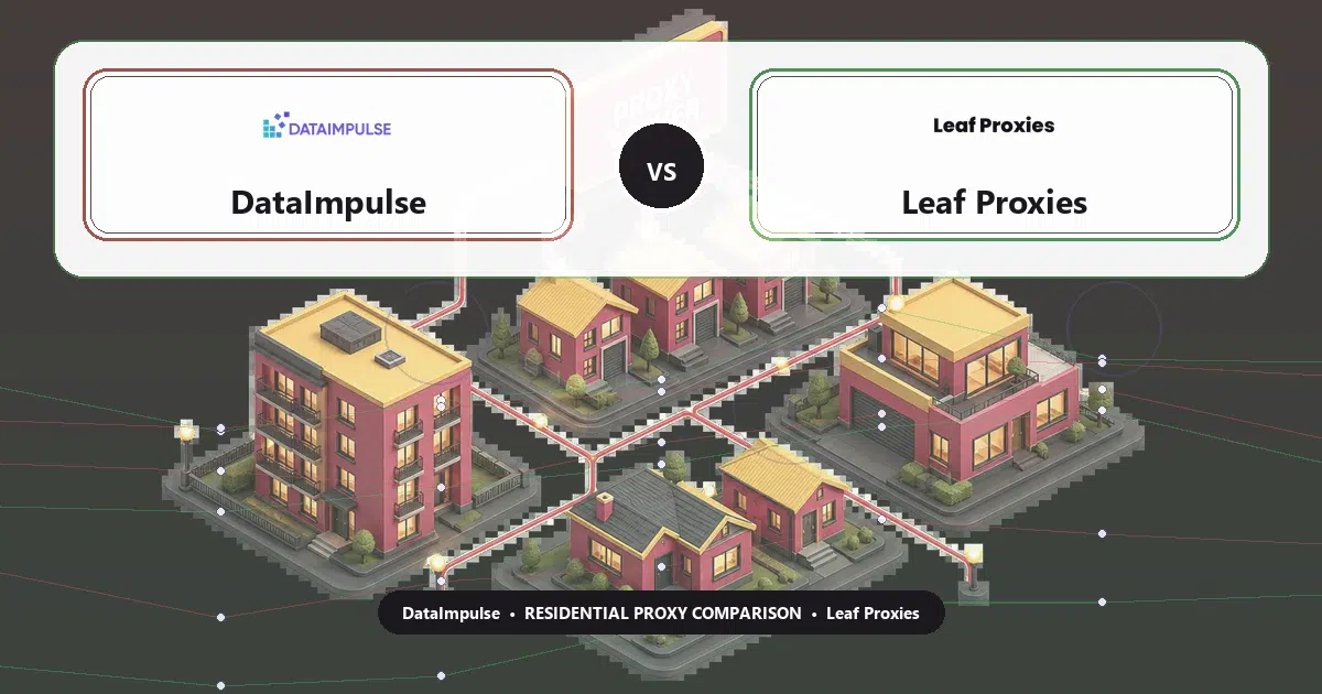 DataImpulse versus Leaf Proxies residential proxy comparison