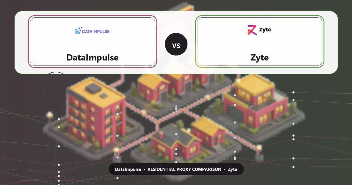 DataImpulse versus Zyte residential proxy comparison