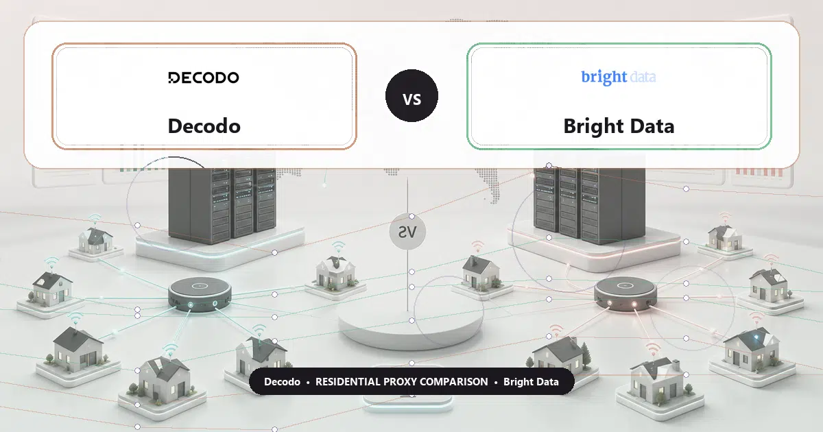 Decodo versus Bright Data residential proxy comparison
