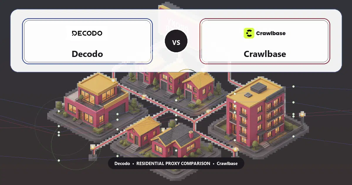 Decodo versus Crawlbase residential proxy comparison