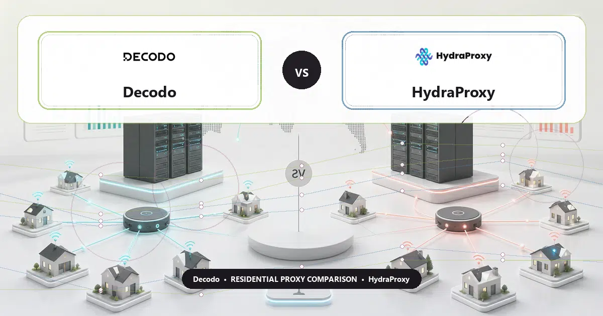 Decodo versus HydraProxy residential proxy comparison