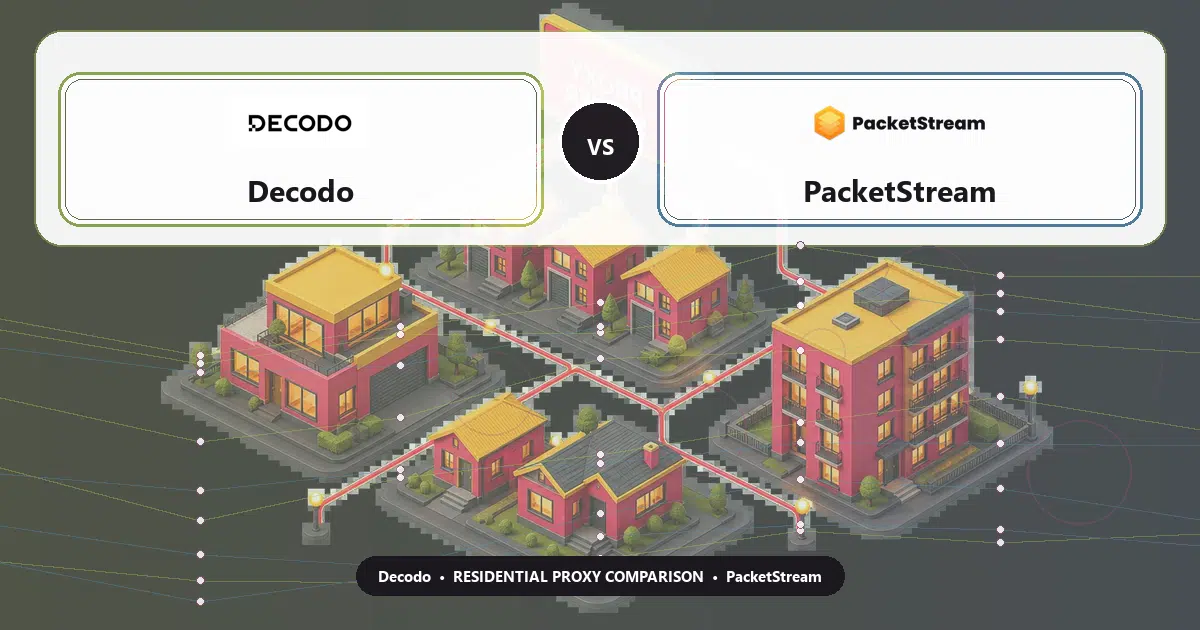 Decodo versus PacketStream residential proxy comparison