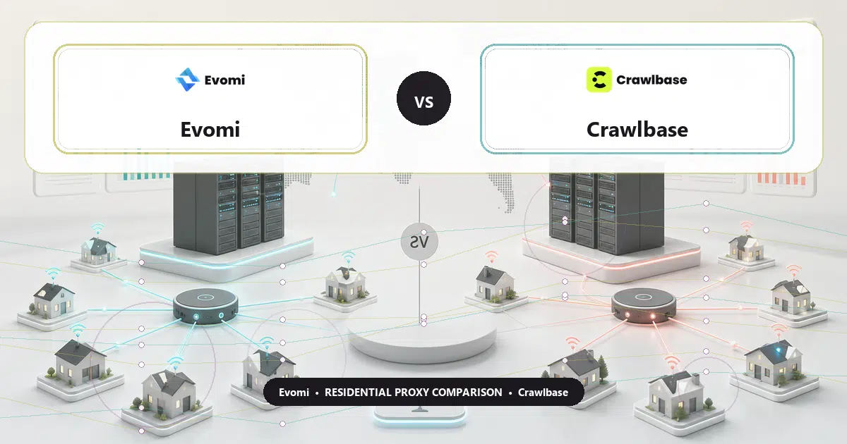 Evomi versus Crawlbase residential proxy comparison