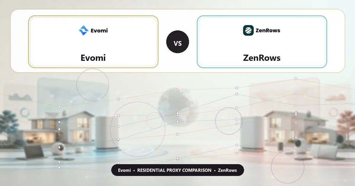 Evomi versus ZenRows residential proxy comparison