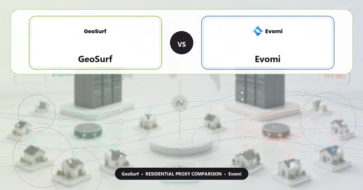 GeoSurf versus Evomi residential proxy comparison