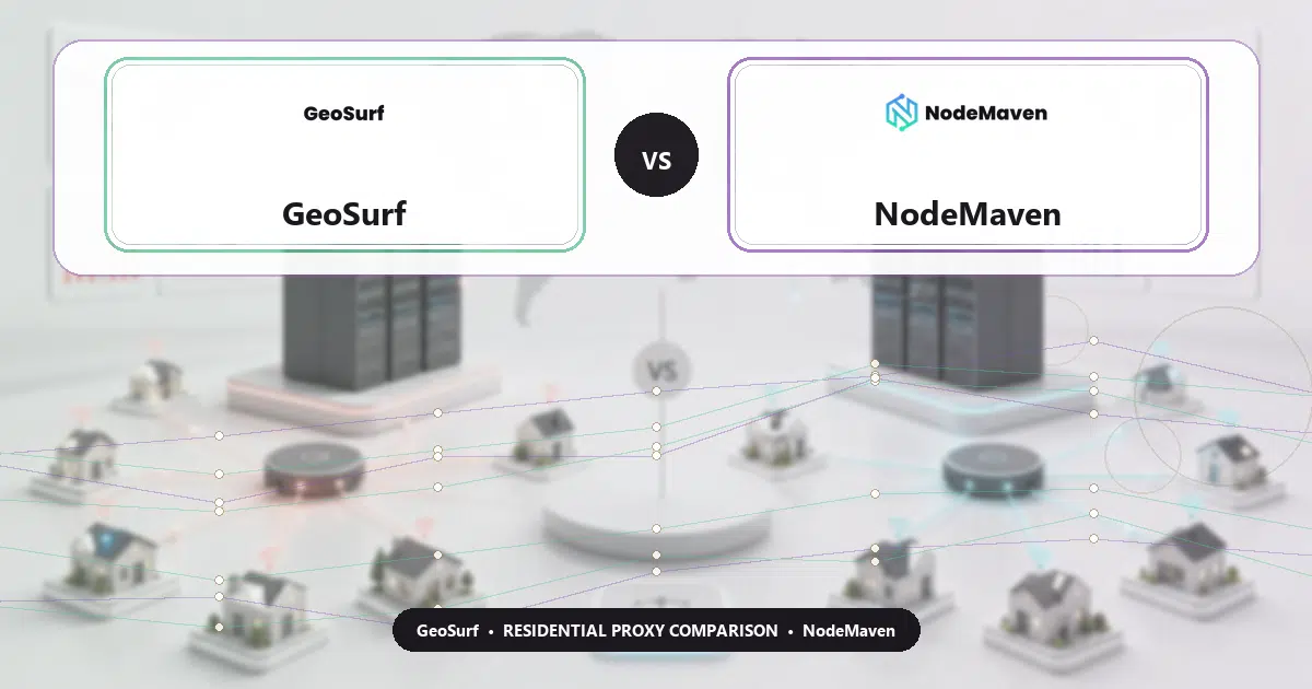 GeoSurf versus NodeMaven residential proxy comparison