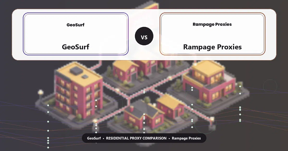 GeoSurf versus Rampage Proxies residential proxy comparison