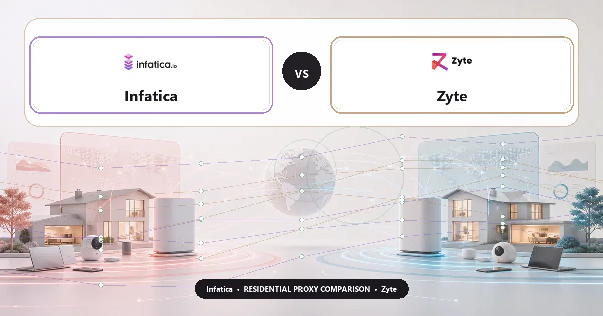 Infatica versus Zyte residential proxy comparison