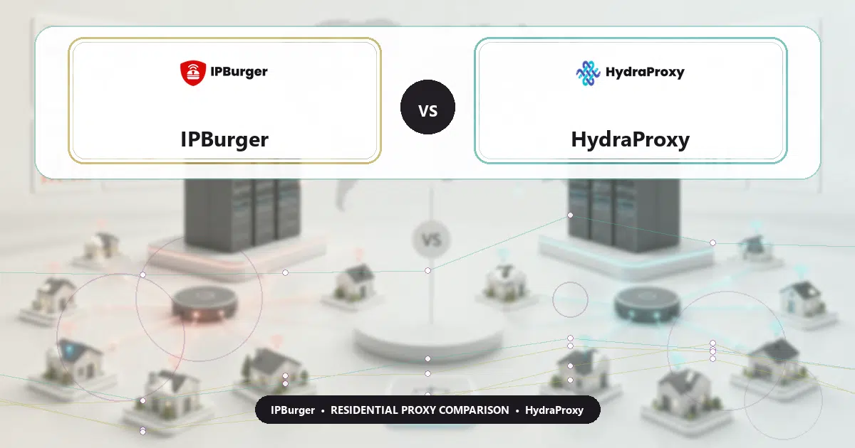IPBurger versus HydraProxy residential proxy comparison
