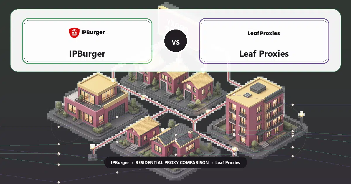 IPBurger versus Leaf Proxies residential proxy comparison