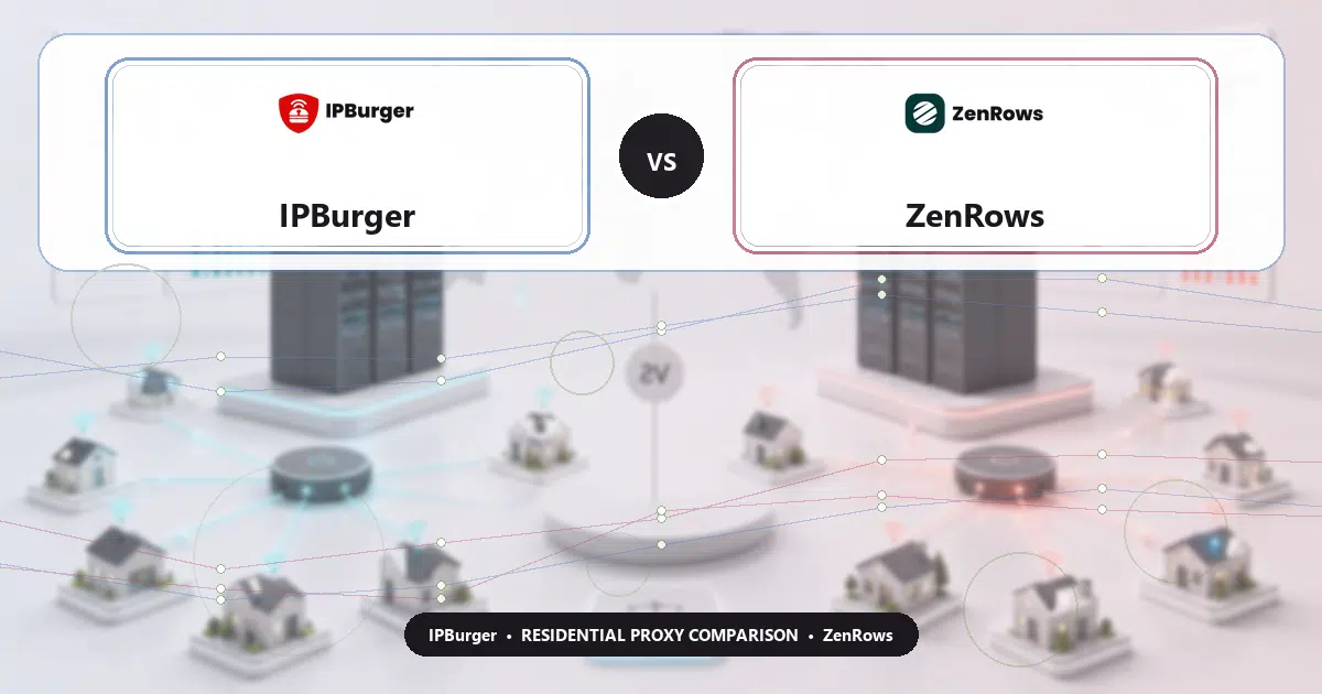 IPBurger versus ZenRows residential proxy comparison