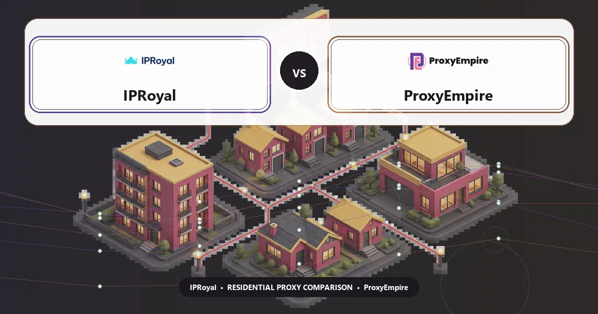 IPRoyal versus ProxyEmpire residential proxy comparison