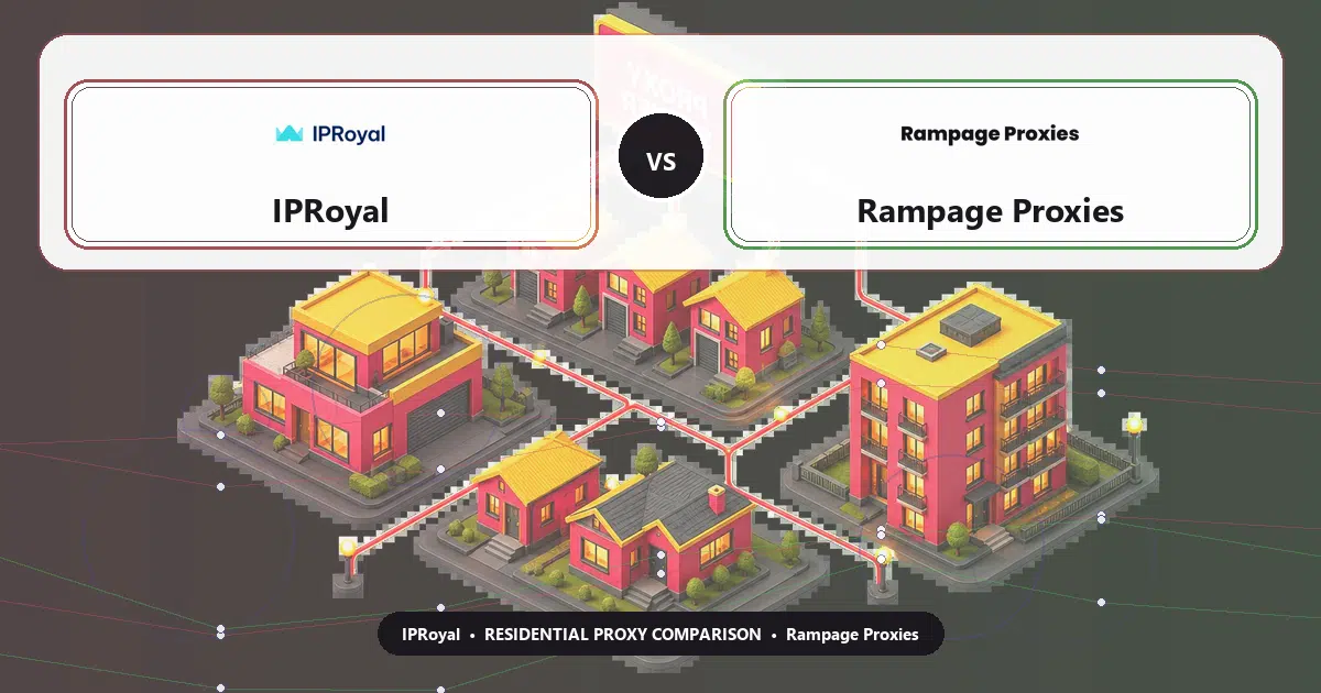 IPRoyal versus Rampage Proxies residential proxy comparison
