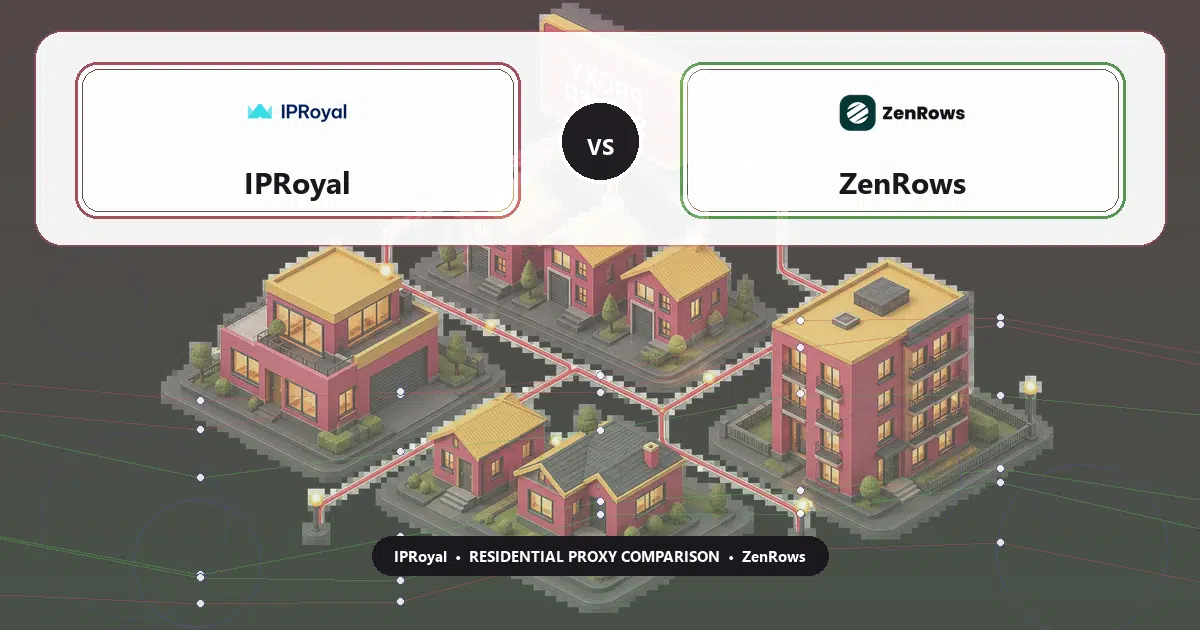 IPRoyal versus ZenRows residential proxy comparison