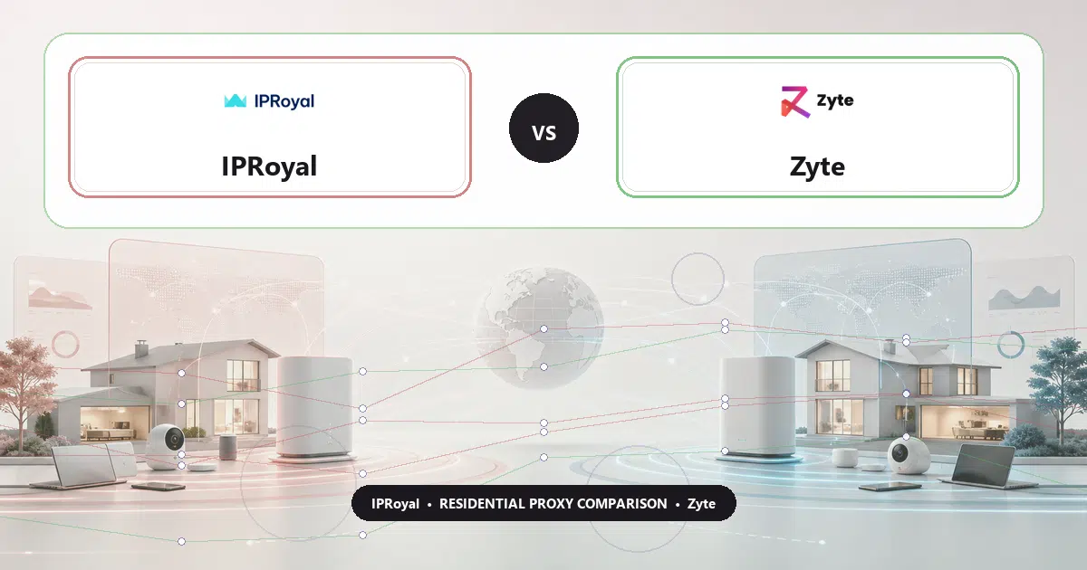 IPRoyal versus Zyte residential proxy comparison