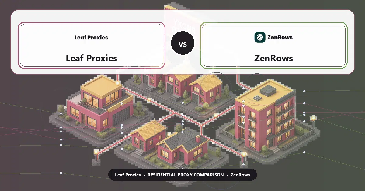 Leaf Proxies versus ZenRows residential proxy comparison