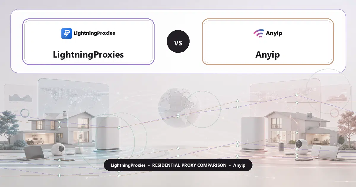 LightningProxies versus Anyip residential proxy comparison