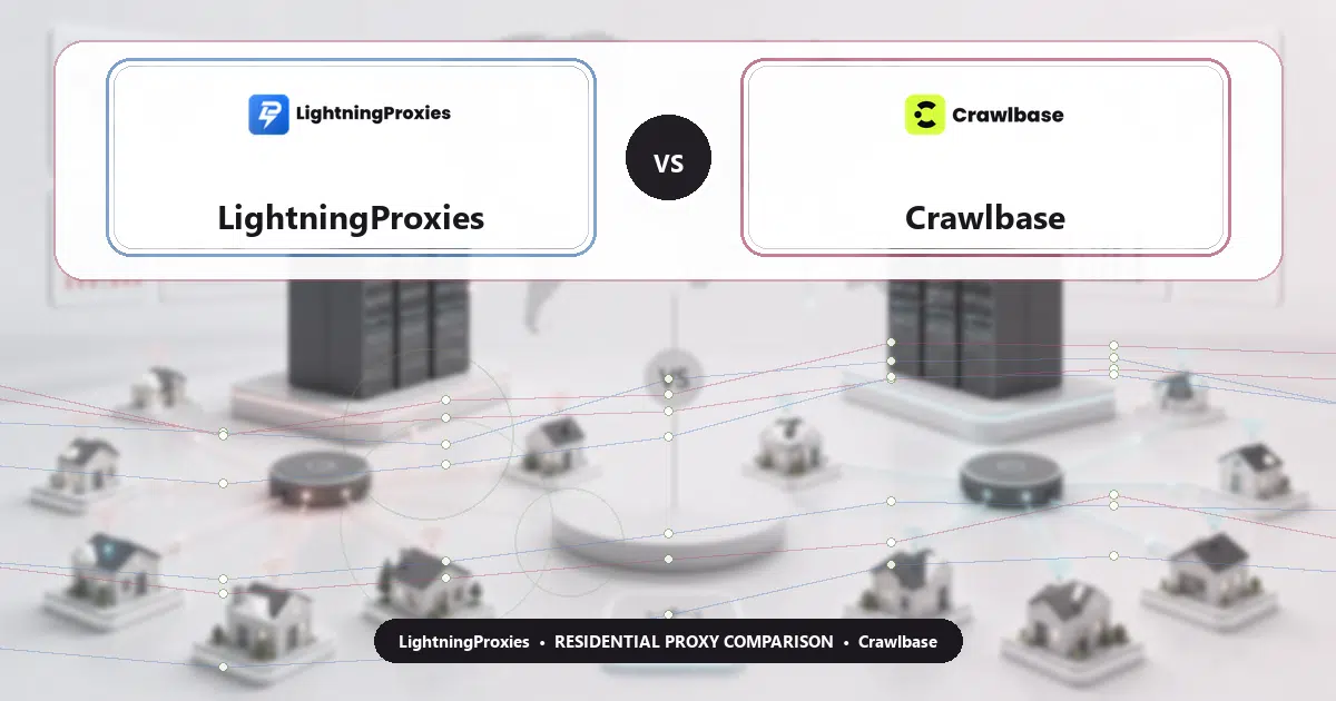 LightningProxies versus Crawlbase residential proxy comparison