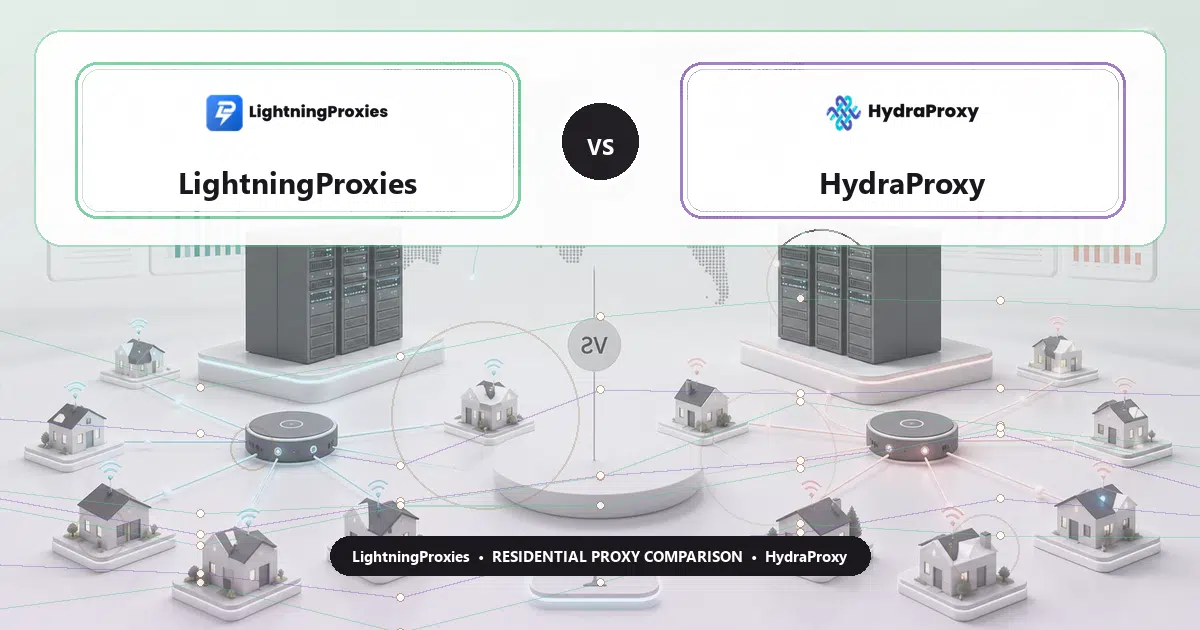 LightningProxies versus HydraProxy residential proxy comparison