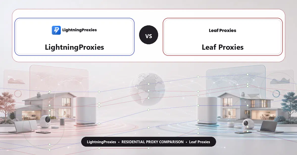 LightningProxies versus Leaf Proxies residential proxy comparison