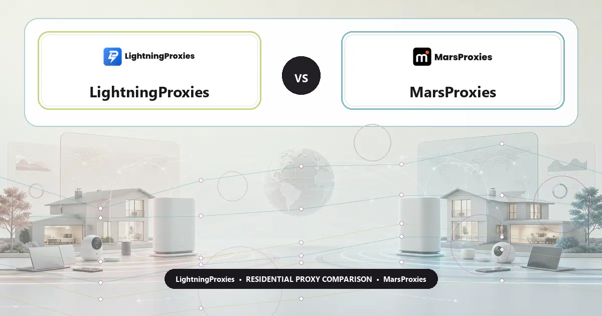 LightningProxies versus MarsProxies residential proxy comparison