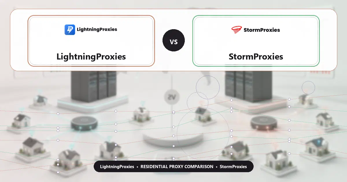 LightningProxies versus StormProxies residential proxy comparison