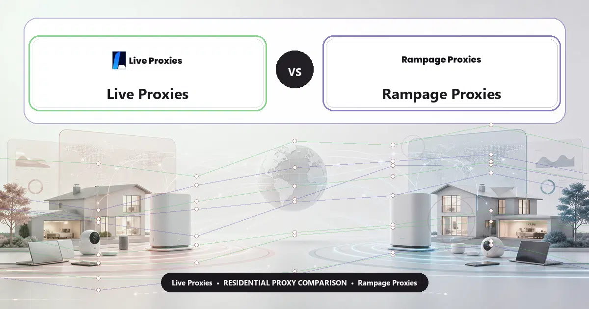 Live Proxies versus Rampage Proxies residential proxy comparison