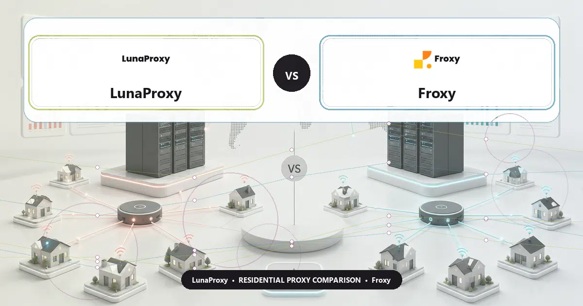 LunaProxy versus Froxy residential proxy comparison