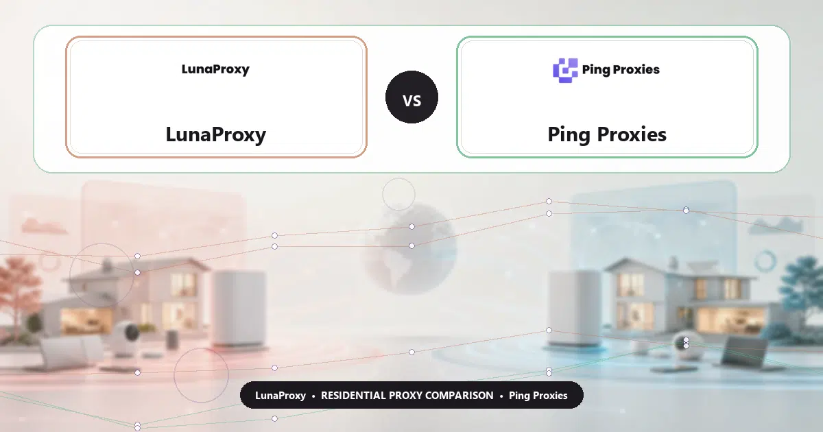 LunaProxy versus Ping Proxies residential proxy comparison