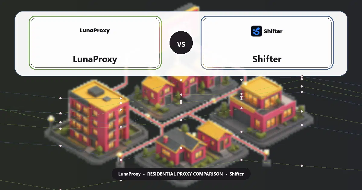 LunaProxy versus Shifter residential proxy comparison