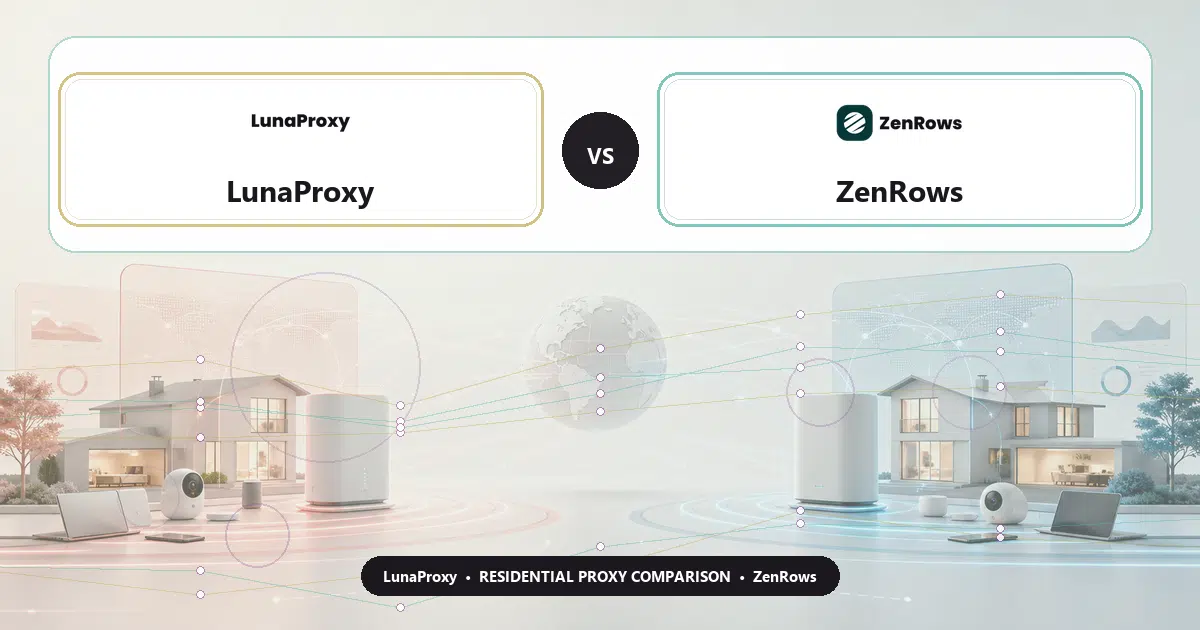 LunaProxy versus ZenRows residential proxy comparison