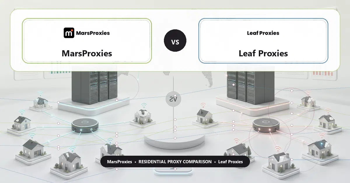 MarsProxies versus Leaf Proxies residential proxy comparison