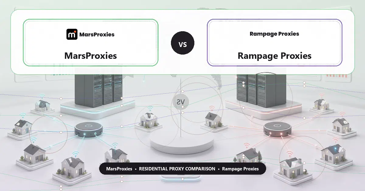MarsProxies versus Rampage Proxies residential proxy comparison