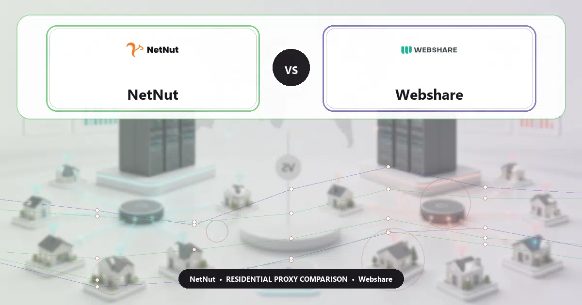 NetNut versus Webshare residential proxy comparison