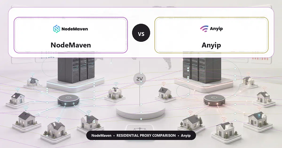 NodeMaven versus Anyip residential proxy comparison