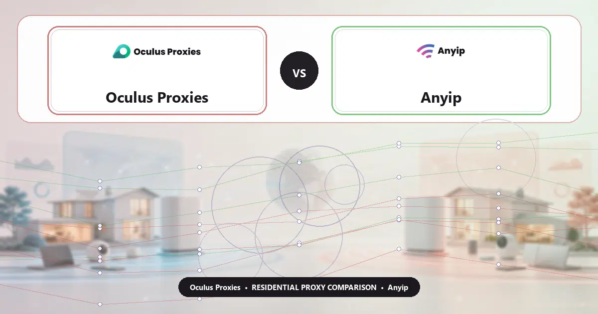 Oculus Proxies versus Anyip residential proxy comparison