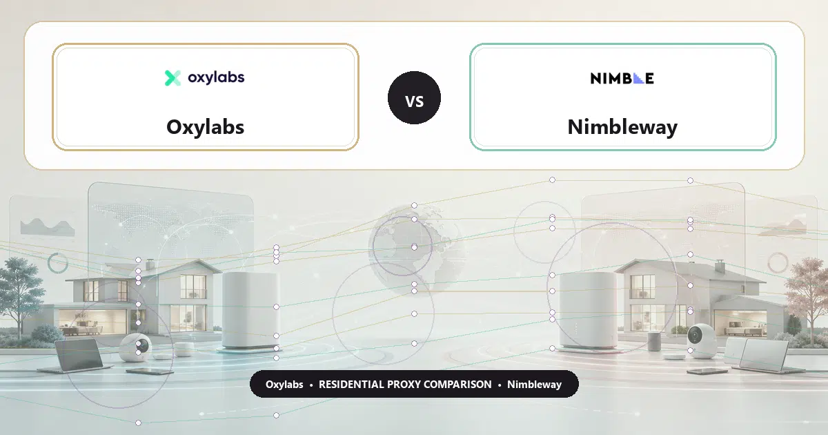 Oxylabs versus Nimbleway residential proxy comparison