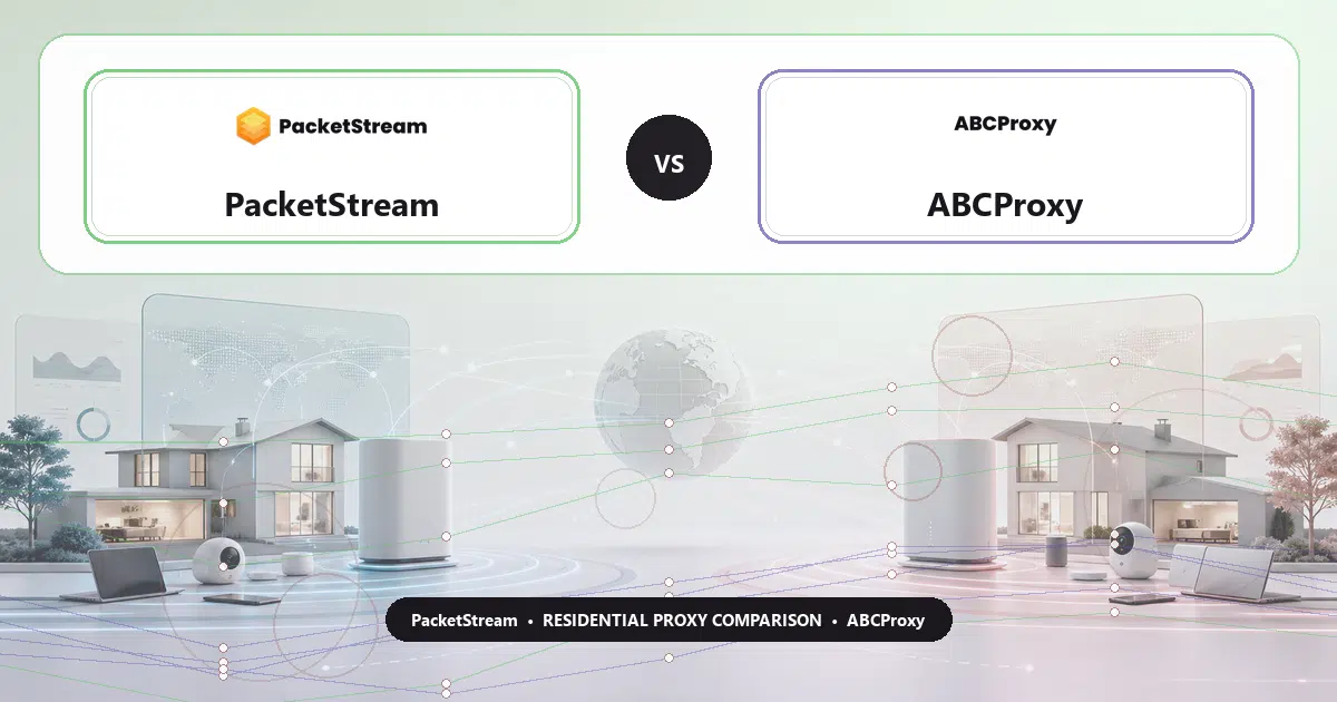 PacketStream versus ABCProxy residential proxy comparison