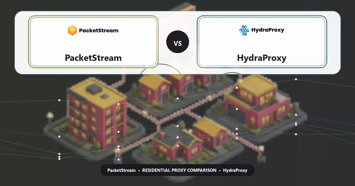 PacketStream versus HydraProxy residential proxy comparison