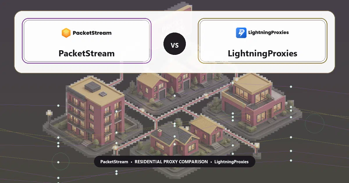 PacketStream versus LightningProxies residential proxy comparison