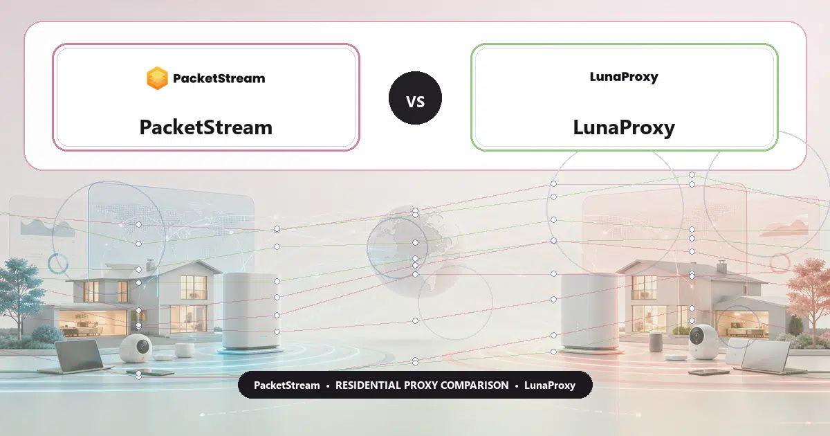 PacketStream versus LunaProxy residential proxy comparison