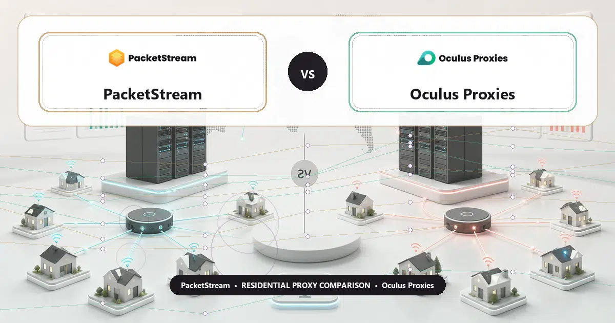 PacketStream versus Oculus Proxies residential proxy comparison