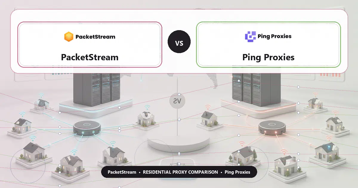 PacketStream versus Ping Proxies residential proxy comparison