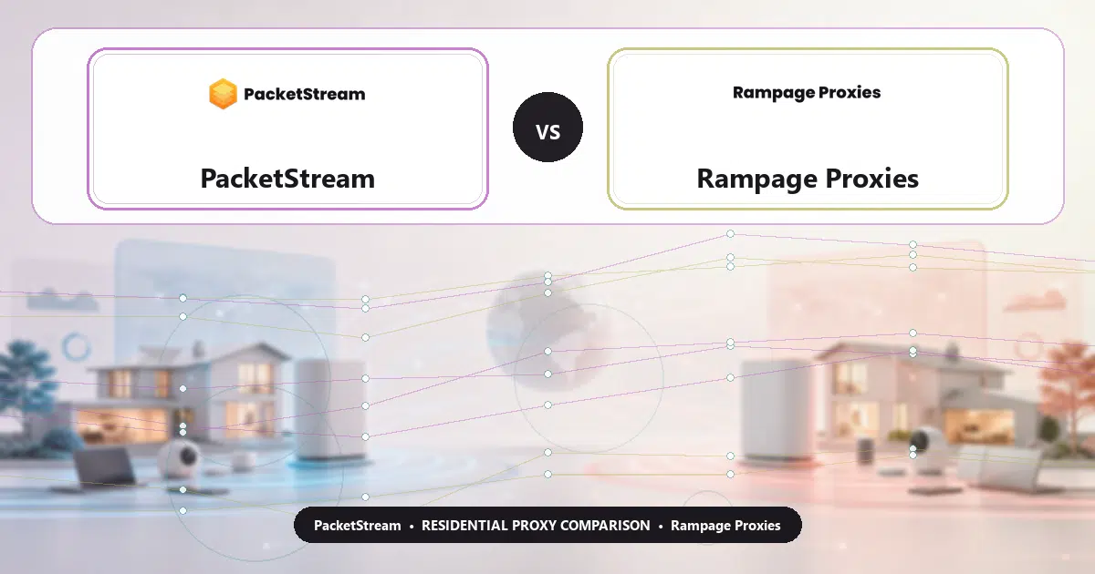 PacketStream versus Rampage Proxies residential proxy comparison