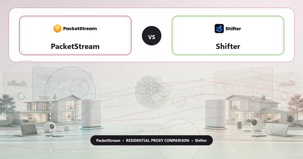 PacketStream versus Shifter residential proxy comparison