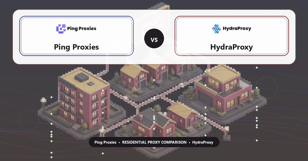 Ping Proxies versus HydraProxy residential proxy comparison