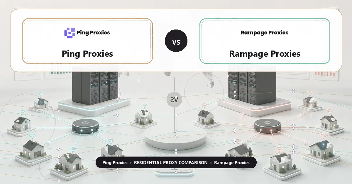 Ping Proxies versus Rampage Proxies residential proxy comparison